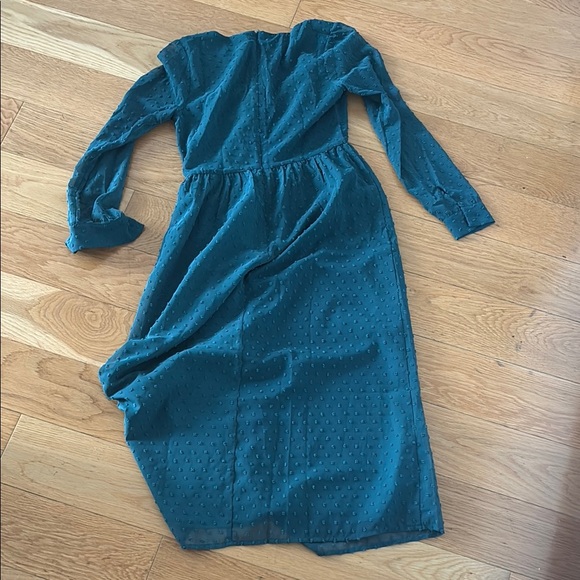 NWOT Rihoas Teal Long-Sleeve midi Dress - Picture 3 of 6
